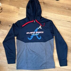 Atlanta Braves Blue Hoodie Sweatshirt - medium